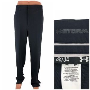 Under Armour Mens 38 X 34 Cold Gear Elements Storm Golf Pants Black 1232933 EUC